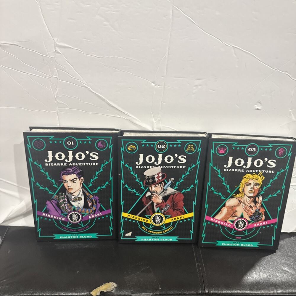 JoJo’s Bizarre Adventure Phantom Blood Vol 1-3 Hardcover Manga Lot Araki